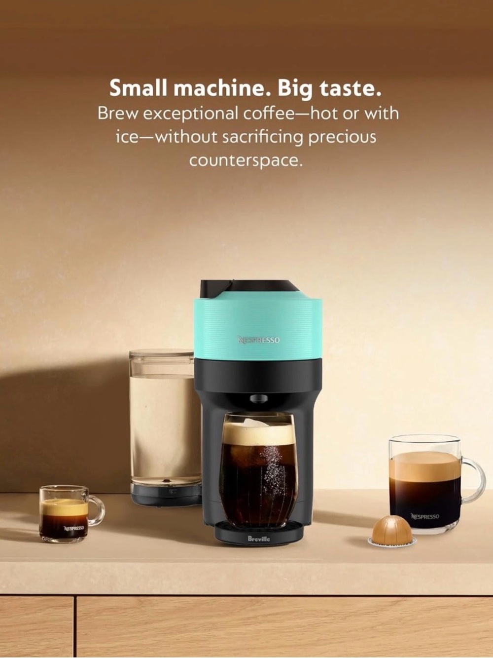 Nespresso Vertuo Pop+ & Aeroccino 3 New WiFi Bluetooth + Bonus Gift Included